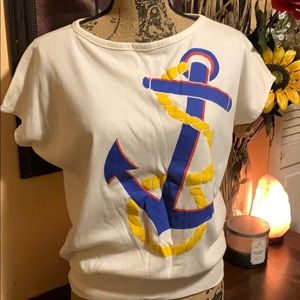 Vintage Jane Colby anchor shirt size medium